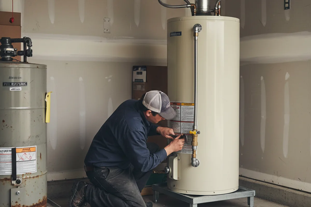 Water heater and shutoff valve replacement in Gilbertsville